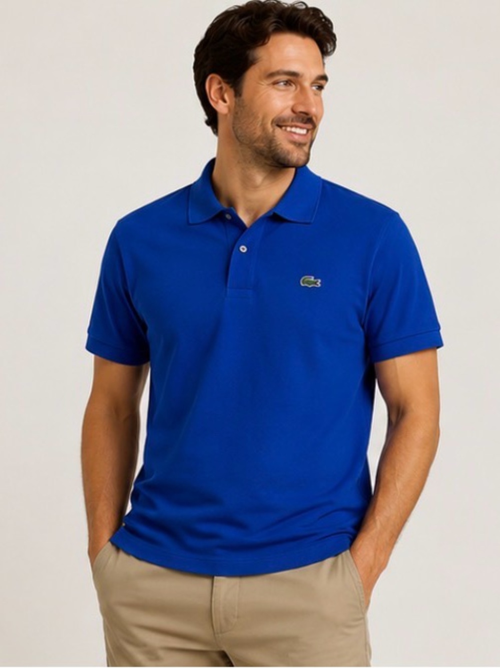Lacoste Regular Fit Polo Shirt Men’s XXL Blue Short Sleeve Cotton Classic Croc